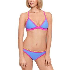 Salt + Cove Periwinkle Stitched Colorblocked Bikini